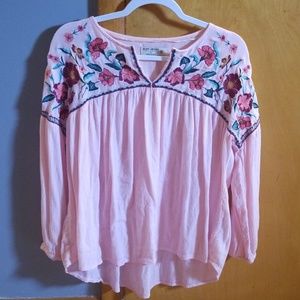 embroidered floral long sleeve